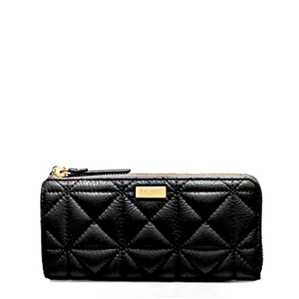 Kate Spade Whitaker Place Nisha Quilted Black Leather Wallet